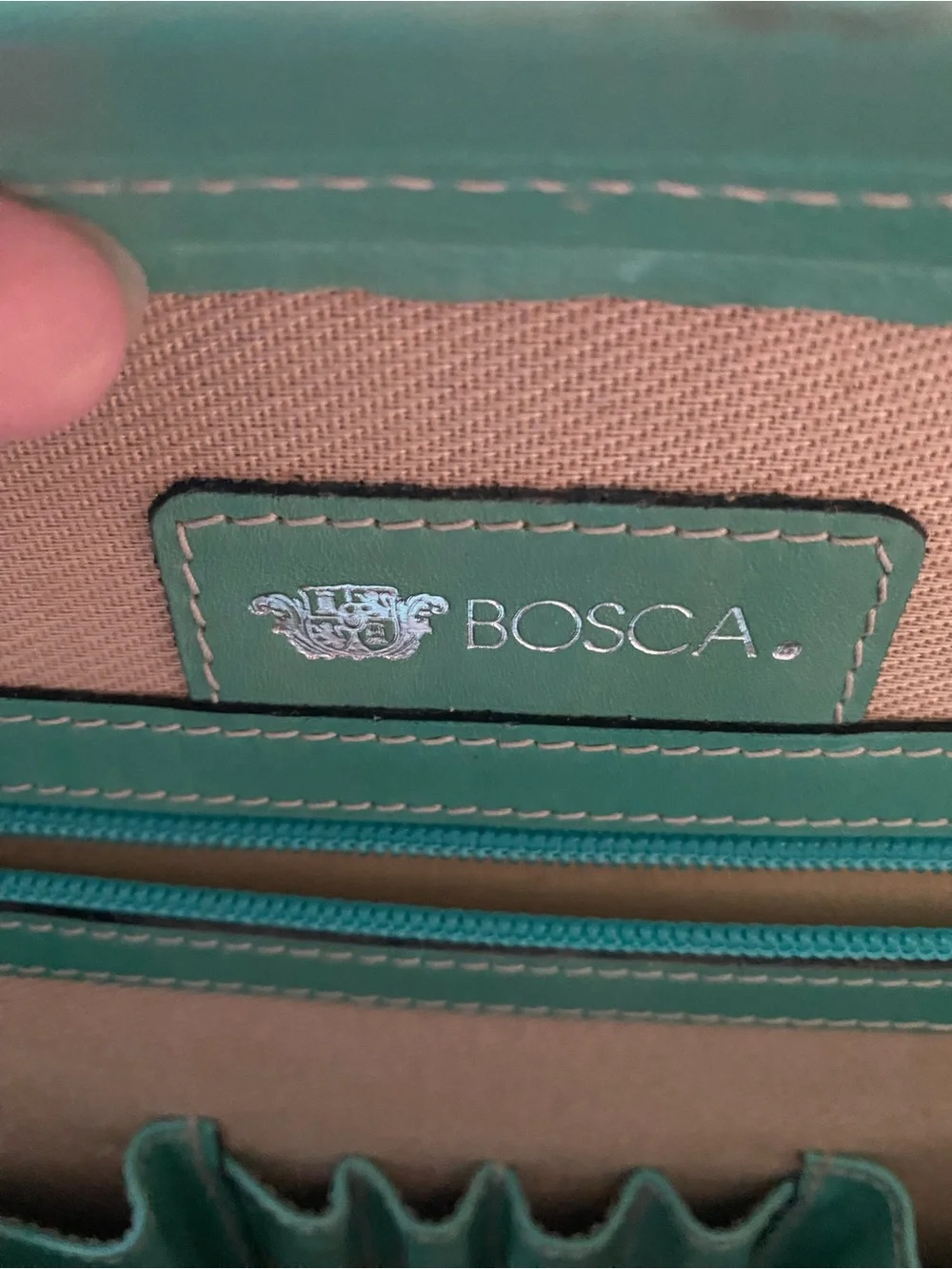 *Rare* Turquoise Bosca Italian Leather Briefcase